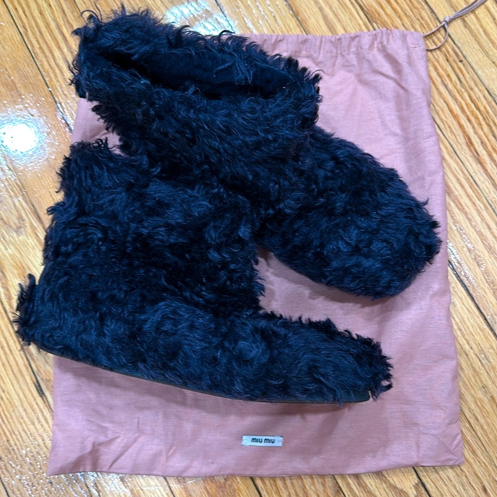 Miu Miu fur boots